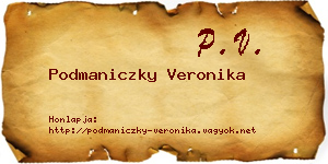 Podmaniczky Veronika névjegykártya