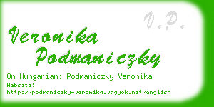 veronika podmaniczky business card